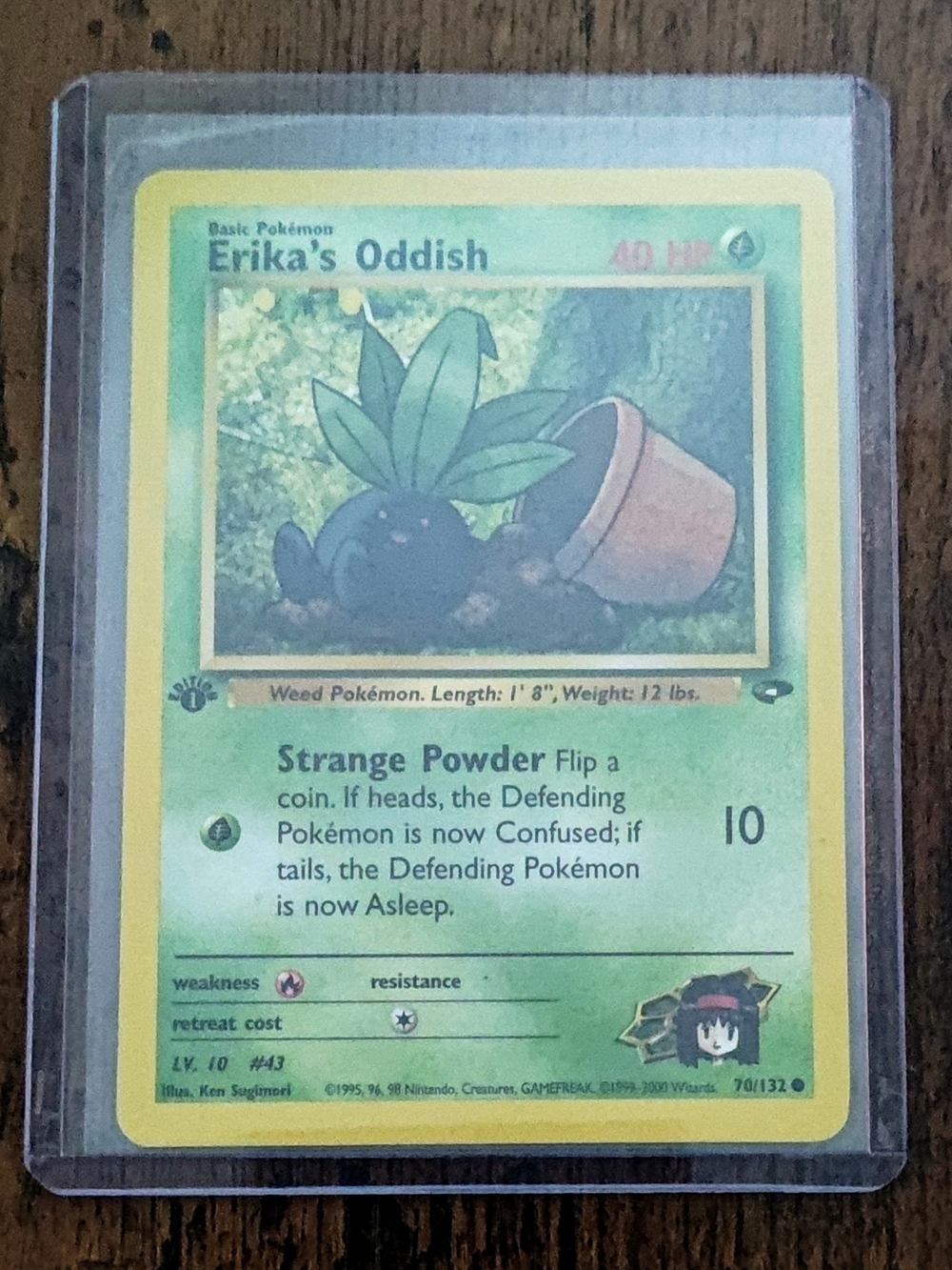 Mint 1st Edition Erika's Oddish (70/132)